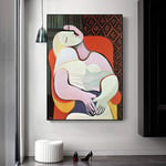 RuYun Picasso The Dream Famous Artwork Canvas Paintings Reproduction Picasso Paintings On The Wall Art Pictures For Home Wall Decor 50x75cm No Frame