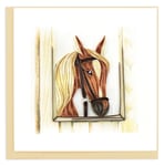 Quilling Horse In Stable Hello Neigh-bour! Hand-Finished Art Greeting Card