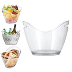 Wine Chiller & Party Beverage Tub， Clear Acrylic Food Grade Ice Bucket, 3.5LiterStorage Tub, See Through ice Tub Champagne Bucket for Drinks.
