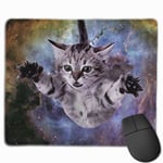 Cute Flying Cat Mouse Pad with Stitched Edge Computer Mouse Pad with Non-Slip Rubber Base for Computers Laptop PC Gmaing Work Mouse Pad