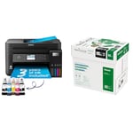 EcoTank ET-3850 A4 Multifunction Wi-Fi Ink Tank Printer, With Up To 3 Years Of Ink Included & Navigator Universal A4 80gsm Paper - Box of 5 Reams (5x500 Sheets)