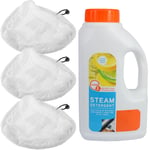 Steam Mop Pads Detergent for QUEST 9-in-1 Premium Cleaner 500ml Cloth Pad x 3