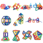 3D magnetiska plattor - 40 delar magnetiska plattor - Bygg med magneter flerfärgad - Perfekt multicolor