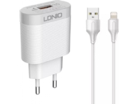 LDNIO USB-laddare 18W PD QC3.0 USB-A Lightning-kabel LDNIO A303Q_UL