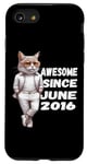 iPhone SE (2020) / 7 / 8 Awesome Since June 2016 turning 8th Birthday Funny Cat Case