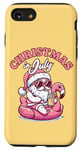 iPhone SE (2020) / 7 / 8 Christmas in July - Santa Flamingo Floatie - Summer Xmas Case