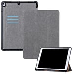 JIan Ying 3-fold Housse Etui pour iPad 10.2 / iPad 7th Gen Slim Léger Protection Cover Gris