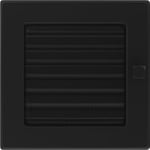 KRATKI Grille de Ventilation Grille de cheminée 17cm x 17cm Noir avec Stores