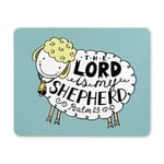 Sheep with Christian Bible Verse The Lord is My Shepherd Rectangle Non-Slip Rubber Mousepad Mouse Pads/Mouse Mats Case Cover for Office Home Woman Man Employee Boss Work
