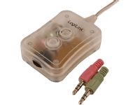 LogiLink Audio Switch 2-Port Desktop Mini, 3,5mm, Hankoppling, 3,5mm, Honkoppling, 1,9 m, Multifärg