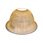 Nordic Lights Tea Light Candle Holder Shade Dome & Plate Porcelain Grandma