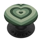 Aesthetic Sage Green Coffee Latte Love Heart Fashionable PopSockets Swappable PopGrip