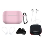 AirPods Pro 2 / AirPods Pro 1 Silikonfodral Set - Rosa