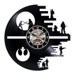 Decorative Vinyl Record Wall Clock Gift Star Wars Design