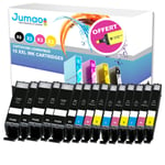 15 cartouches Jumao compatibles pour Canon Pixma TS5050 5055 6050 6051 6052 +Fluo offert