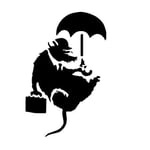 Banksy Rat Art Stencil / A4 Sheet Size (Design 16x25cm) / Home Decor Painting Stencil