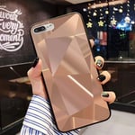 ROSEHUI for iPhone 7 Plus iPhone 8 Plus Phone Case Cute Girls Diamond Design Case Shockproof Silicone PC Back Cases 3D Pattern Soft TPU Bumper Cover for iPhone 7 Plus/8 Plus Rose gold