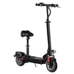 Electric Scooter - 8Inch Solid Tires - 27.9 MPH Removable Seat Portable Folding Commuting Scooter E-Scooter with Double Braking System