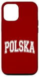 Coque pour iPhone 14 Polska Pologne Varsity Style maillot de sport