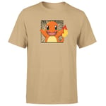 Pokémon Pokédex Charmander #0004 Men's T-Shirt - Tan - S