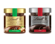 Chocolate Spread Ultimate Gift Set of Lindt Hazelnut Chocolate Spread and Lindt Dark Chocolate - Gluten Free Spread 2X 200g