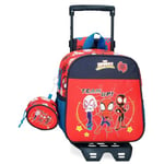 Marvel Spidey and Friends Sac à dos préscolaire avec chariot rouge 21x25x10 cms Polyester 5,25L