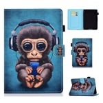 Amazon Kindle (2019) cool pattern leather flip case - Monkey