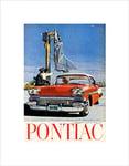 Wee Blue Coo Advert Car Classic Pontiac Automobile Us Air Force Wall Art Print