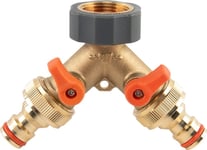 Bradas 2-Vägsdelare Gw 3/4"X Gz 3/4" Mässing Med Brass Soft Valves
