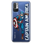 ERT GROUP Coque de téléphone Portable pour Xiaomi REDMI Note 10 5G / POCO M3 Pro Original et sous Licence Officielle Marvel Motif Captain America 030, partiel imprimé