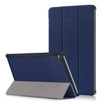 Huawei MediaPad M5 10 / (Pro) - Läder Tri-Fold flip-fodral Mörkblå