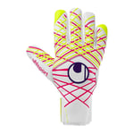 Uhlsport Målvaktshandske Prediction Absolutgrip HN Maignan - Vit/Rosa/Gul, storlek 10