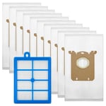 Städpaket: Dammsugarpåsar 10st + HEPA-filter Philips PowerGo FC8243/09