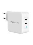 Nevox Charger GaN power adapter - 2 x USB-C - 100 Watt