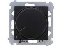 Kontakt-Simon Simon 54 Tvåpolig vriddimmer för 230V dimbara LED (modul) 5-215W mattsvart för 4-ledarinstallation DS9L2.01/49