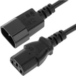 Cablemarkt - Câble d'extension d'alimentation IEC60320 du connecteur C13 femelle au connecteur mâle C14 1,5 mètres 3 x 0,75 mm²