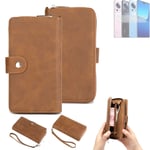 Wallet + Protective case for Xiaomi 13 Lite cover brown