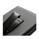 DFV mobile - Leather Flip Belt Clip Metal Case Holster Vertical for Huawei P40 Lite E (2020) - Black