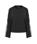 Hugo Womenss Boss Dalara Relaxed Fit Sweatshirt in Black Cotton - Size X-Small