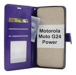 Crazy Horse Wallet Motorola Moto G24 Power (Lila)