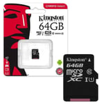 Trade Shop - Kingston Micro Sd 64 Gb Class 10 Microsd 80 Mb/s Canvas Memory Card 64gb