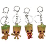 4 stycken Baby Groot nyckelringar Guardians of the Galaxy, Klassisk film