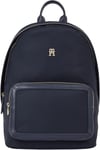 Tommy Hilfiger Women's TH Essential S Backpack AW0AW15718, Blue (Space Blue), OS