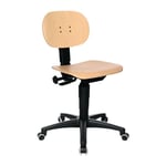 Chaise d'atelier pivotante Tec 11 rouleaux hêtre 420-550 mm