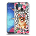 Official Monika Strigel Corgi Lace Flower Friends 2 Soft Gel Case Compatible for Samsung Galaxy A20e (2019)