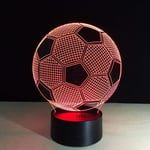 XM2935-3D Illusion Nattljus Nyhet Present Fotboll Form 3D Lampa Nattljus För Barn Illusion Atmosfär Somm