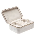 DARK Velvet Jewellery Box Off White