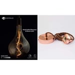 William & Watson King Size Smart Bulb (E27) with Rose Gold Rose Gold Pendant Ceiling Light
