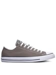 Converse Unisex Ox Trainers - Dark Grey, Charcoal/White, Size 3, Women