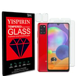 YISPIRIN Screen Protector and Camera Len Protector Compatible With Samsung Galaxy A41 [2+2 Pack] [Anti-scratch,9H Hardness, Easy Installation ] Tempered Glass Screen Protector for Samsung Galaxy A41